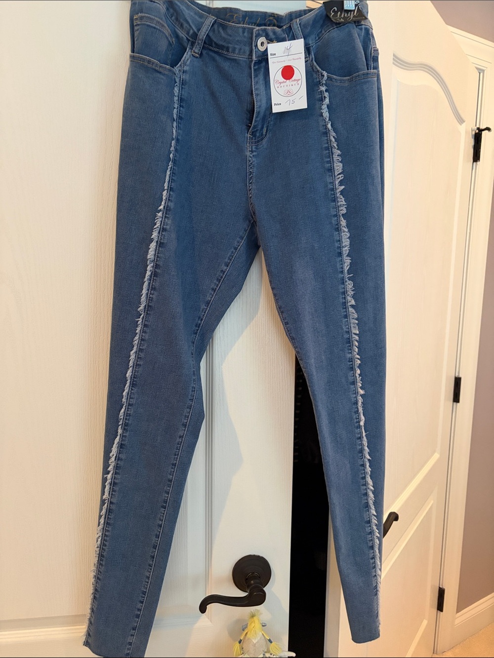 NWT Ethyl Front Fringed Women's Denim Jeans